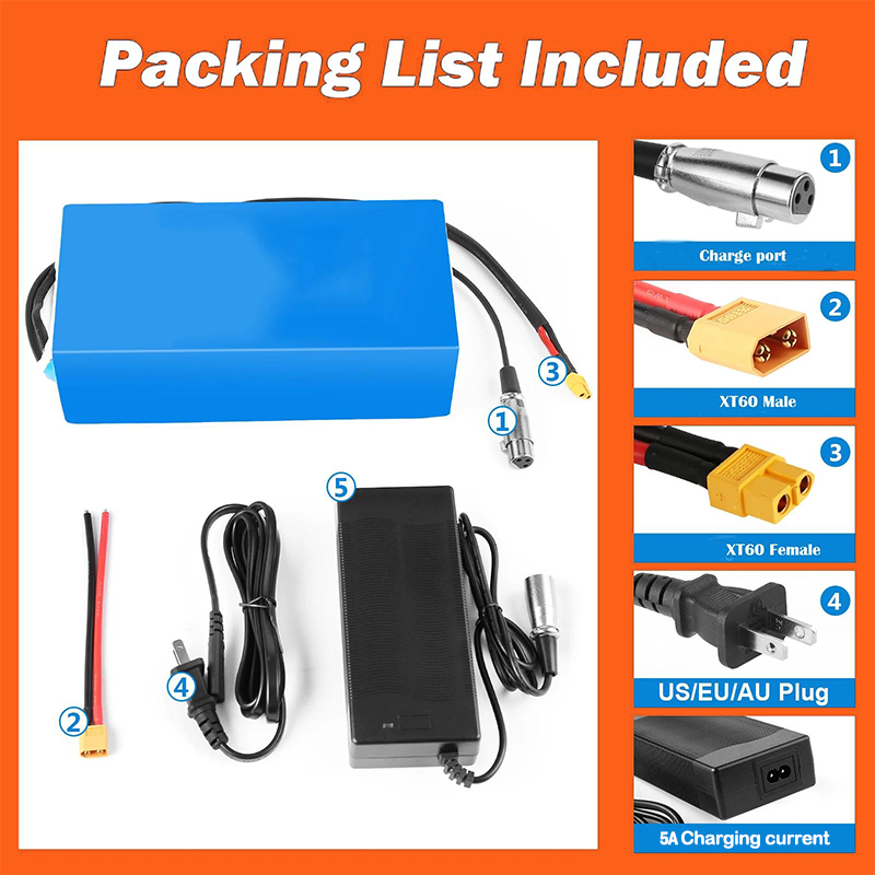 60V 30Ah Electric Scooter Battery - Batería de Litio de 48V 52V