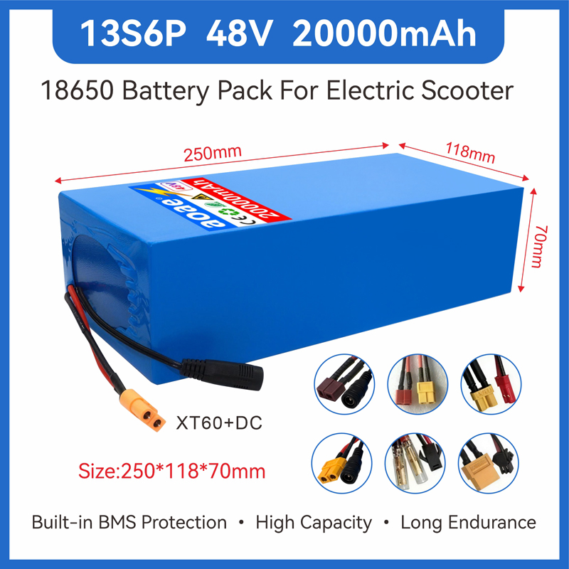 60V 30Ah Electric Scooter Battery - Batería para Scooter Eléctrico de 48V,