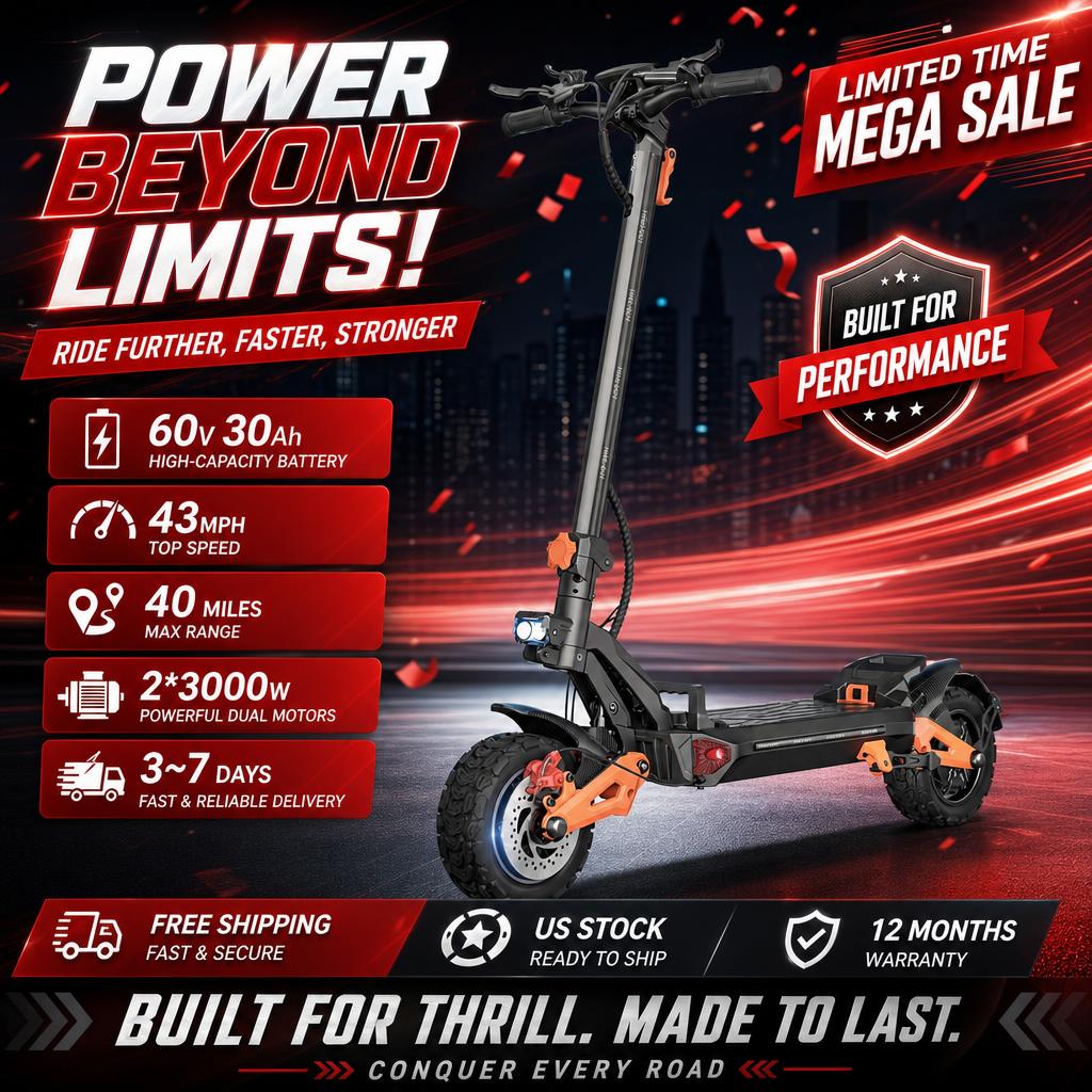 60V 30Ah Electric Scooter Battery - Patinete Eléctrico para Adultos FREEBOY H9,