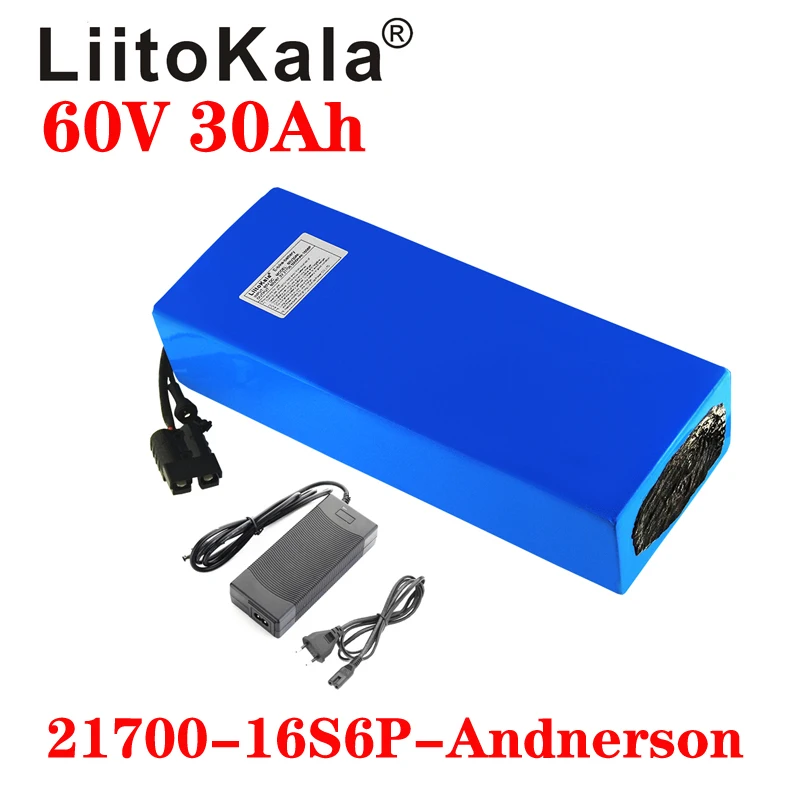 60V 30Ah Electric Scooter Battery - LiitoKala-batería de litio para patinete eléctrico,