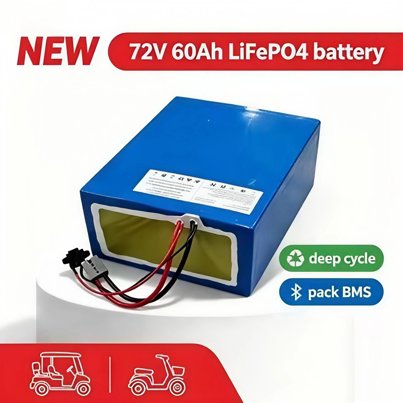 72V 60Ah Lifepo4 Battery Pack - Batería de litio 72V 60Ah lifepo4