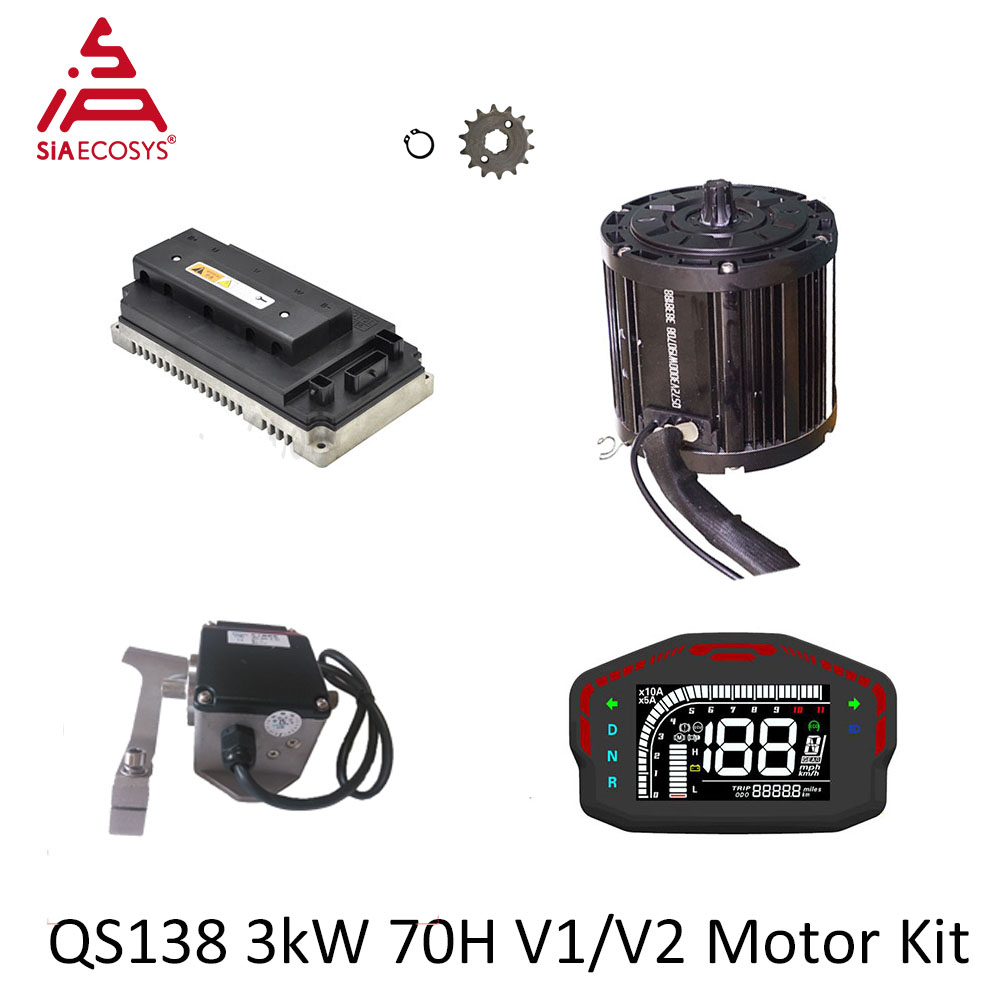 QSMOTOR QS138 3000W 72V Kit de - Mid Drive Motor Kit 72V 3000W reseña y precio