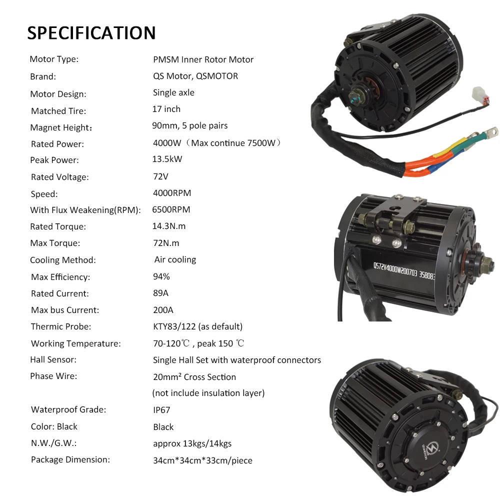 QS138 90H Kit de motor de acci - Electric Motorcycle Conversion Kit 72V reseña y precio