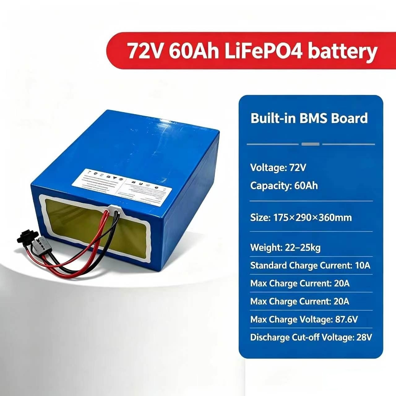 Batería de litio 72V 60Ah life - 72V 60Ah Lifepo4 Battery Pack reseña y precio
